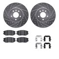 Dynamic Friction Co 7312-46039, Rotors-Drilled, Slotted-SLV w/3000 Series Ceramic Brake Pads incl. Hardware, Zinc Coat 7312-46039